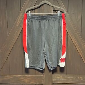 Colosseum Red and Gray Athletic Shorts